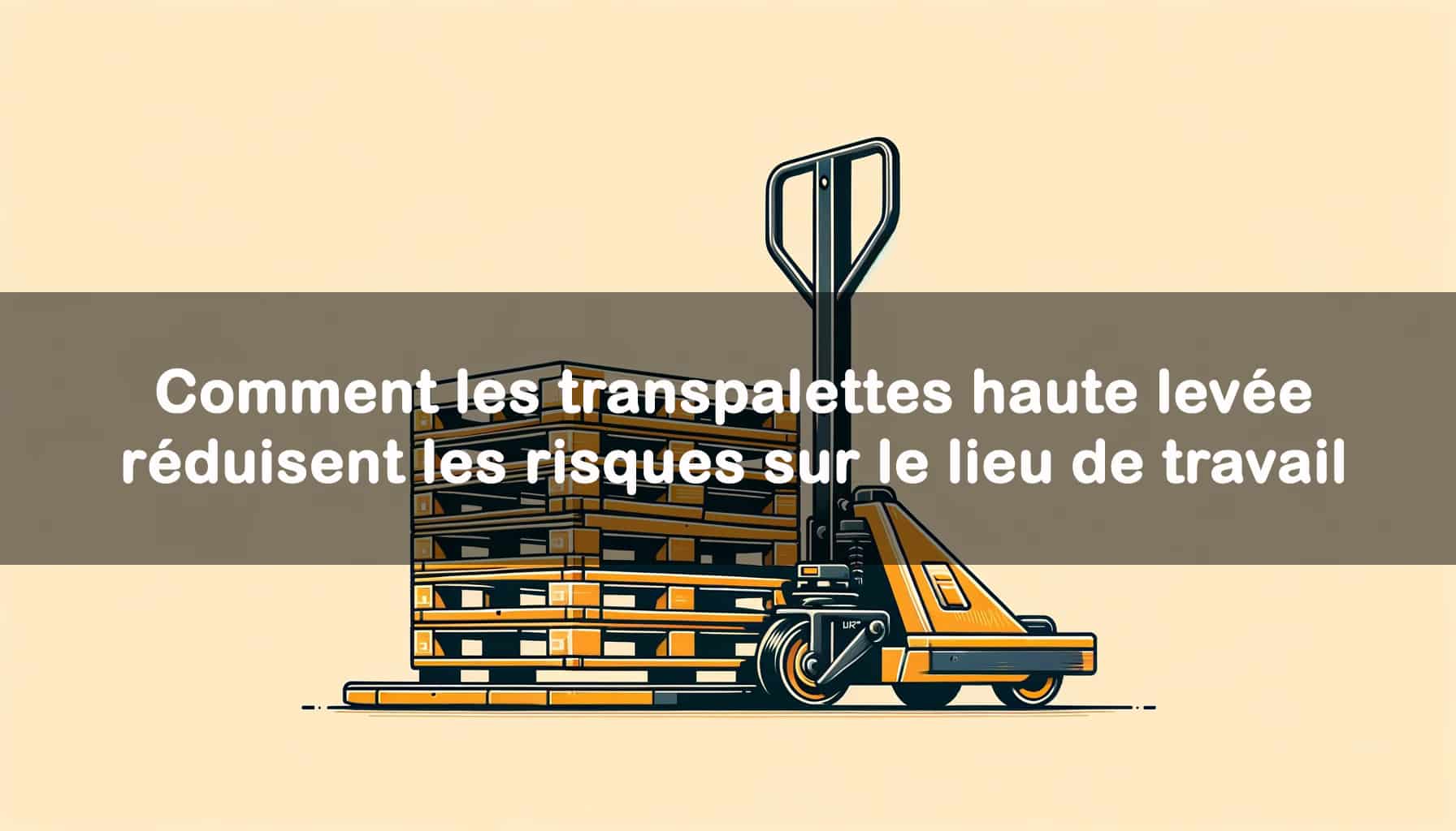 dessin de transpalette haute levée