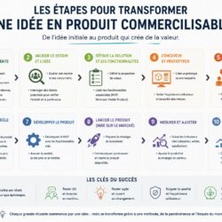 Les étapes pour transformer une idée en produit commercialisable