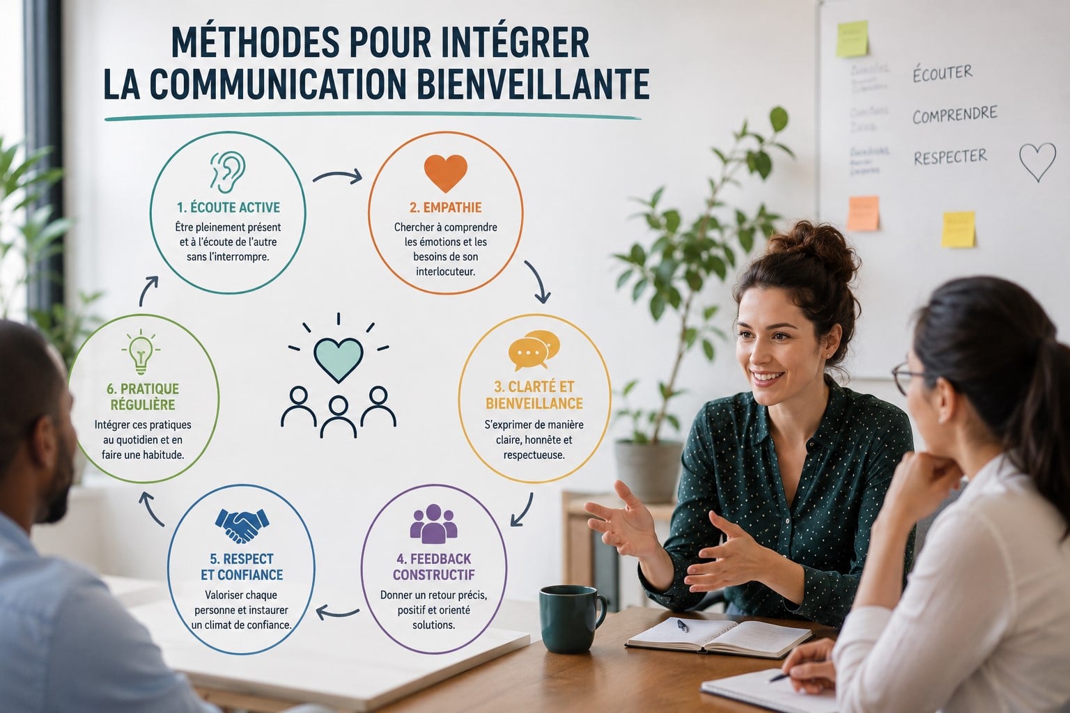 Méthodes pour intégrer la communication bienveillante