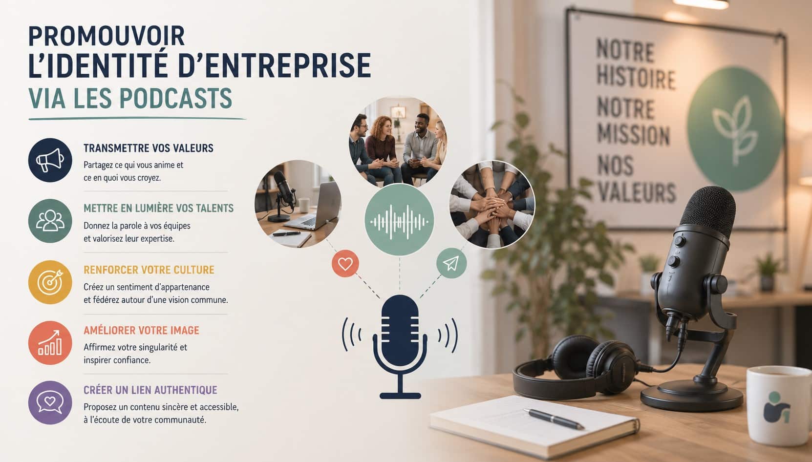 Promouvoir l'identité d'entreprise via les podcasts