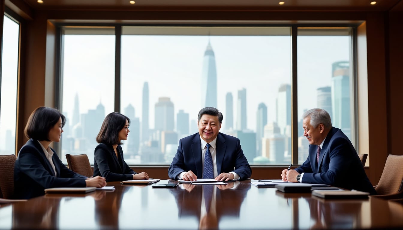 xi jinping, le président chinois, rencontre les dirigeants des grandes entreprises du pays pour discuter de l'avenir économique et des stratégies de développement, renforçant ainsi les liens entre le gouvernement et le secteur privé.