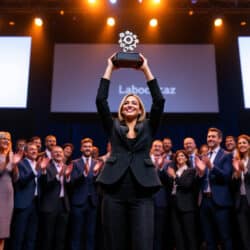 laboccaz, l'entreprise dynamique de pontivy, est fière de recevoir le prestigieux prix de l'entrepreneuriat de la cci du morbihan, récompensant son innovation et son impact sur le secteur local.