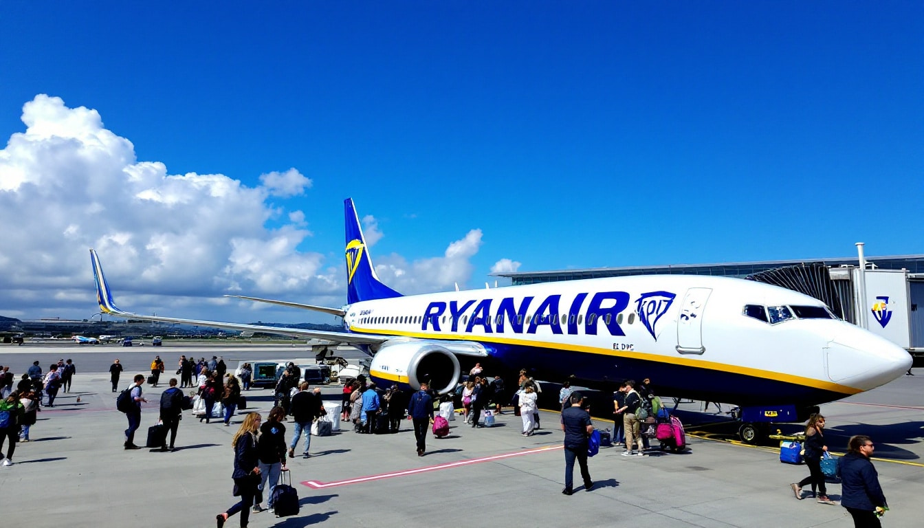 ryanair annonce une baisse de 16 % de son bénéfice annuel, impactée par une réduction des tarifs. découvrez les implications de cette chute sur la compagnie et l'avenir du transport aérien à bas coût.