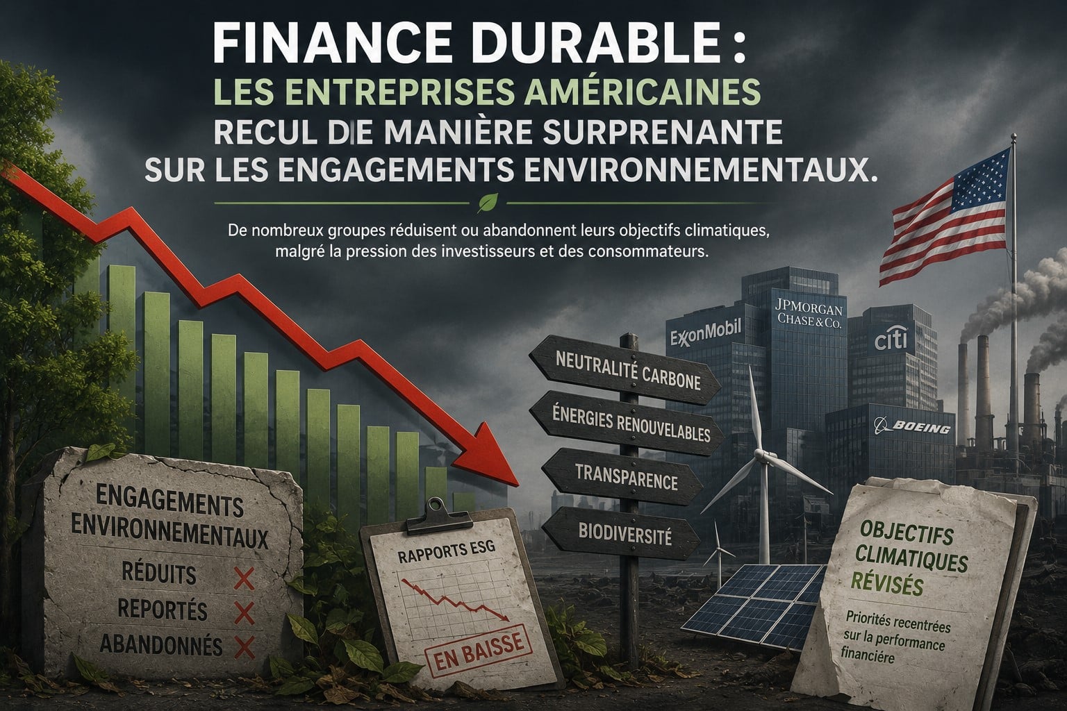 Finance durable : les entreprises américaines recul de manière surprenante sur les engagements environnementaux