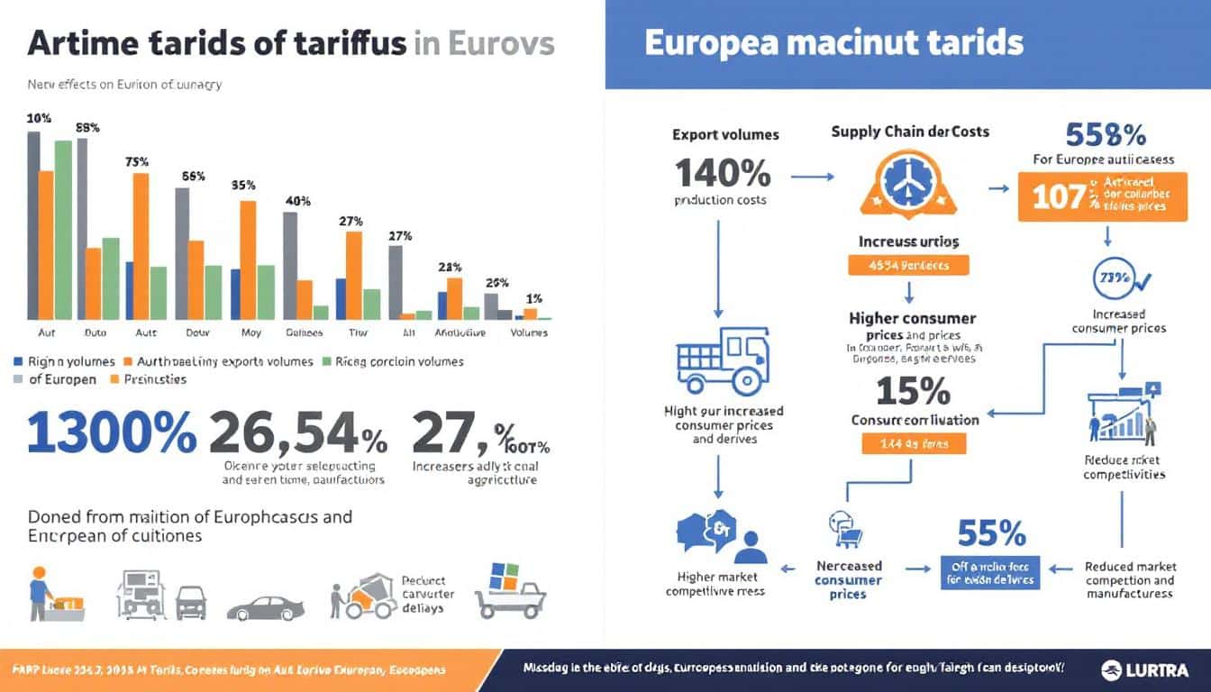 analyse de l’impact des droits de douane et d’un euro fort sur les grands groupes: coûts, compétitivité, exportations et stratégies pour réduire les risques.