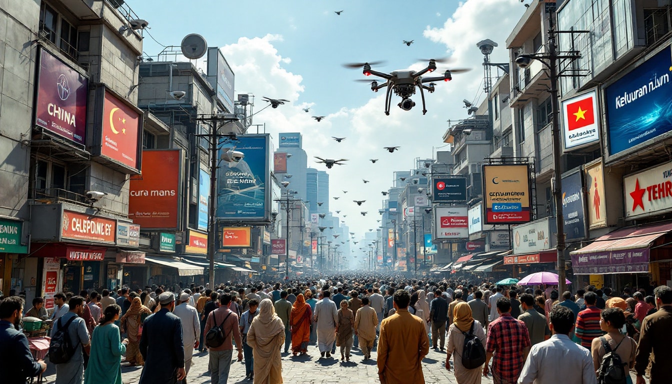 découvrez comment la surveillance de masse et la censure s'intensifient au pakistan, soutenues par des technologies et partenariats avec des entreprises chinoises, européennes, émiriennes et nord-américaines.