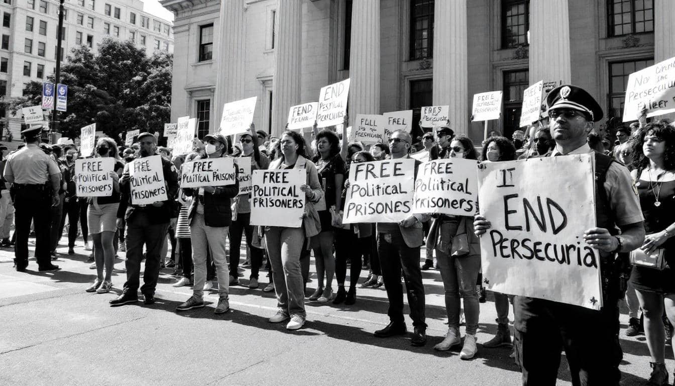 découvrez comment les familles des prisonniers politiques dénoncent un procès entaché de silence et d'injustice. les témoignages bouleversants révèlent un scandale judiciaire préoccupant.