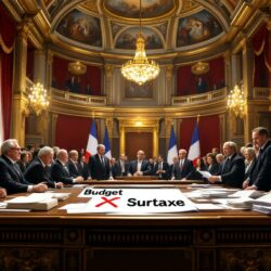 le sénat rejette la proposition de surtaxe pour les entreprises, impactant le budget national et les politiques fiscales à venir.