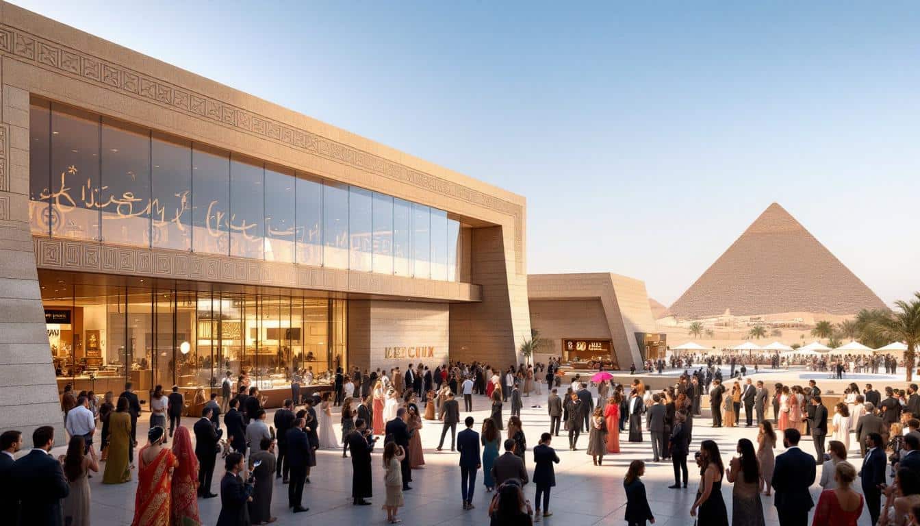 participez à l'inauguration exceptionnelle du grand muséum égyptien au caire, un chef-d'œuvre architectural réalisé par la société belge besix, qui met en valeur l'héritage millénaire de l'égypte.