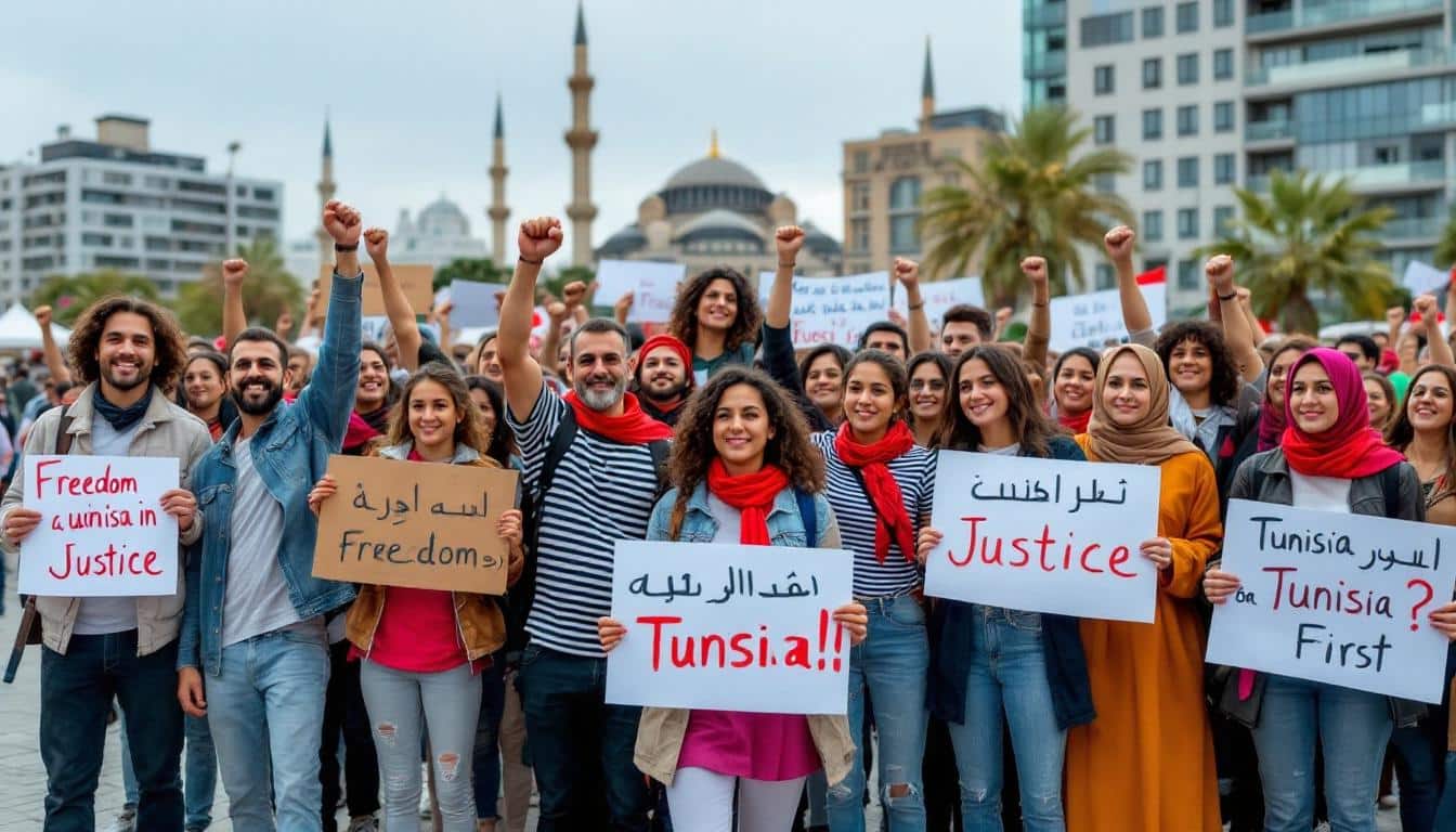 participez au rassemblement à paris dédié à la défense des libertés en tunisie. ensemble, soutenons la démocratie et les droits fondamentaux.