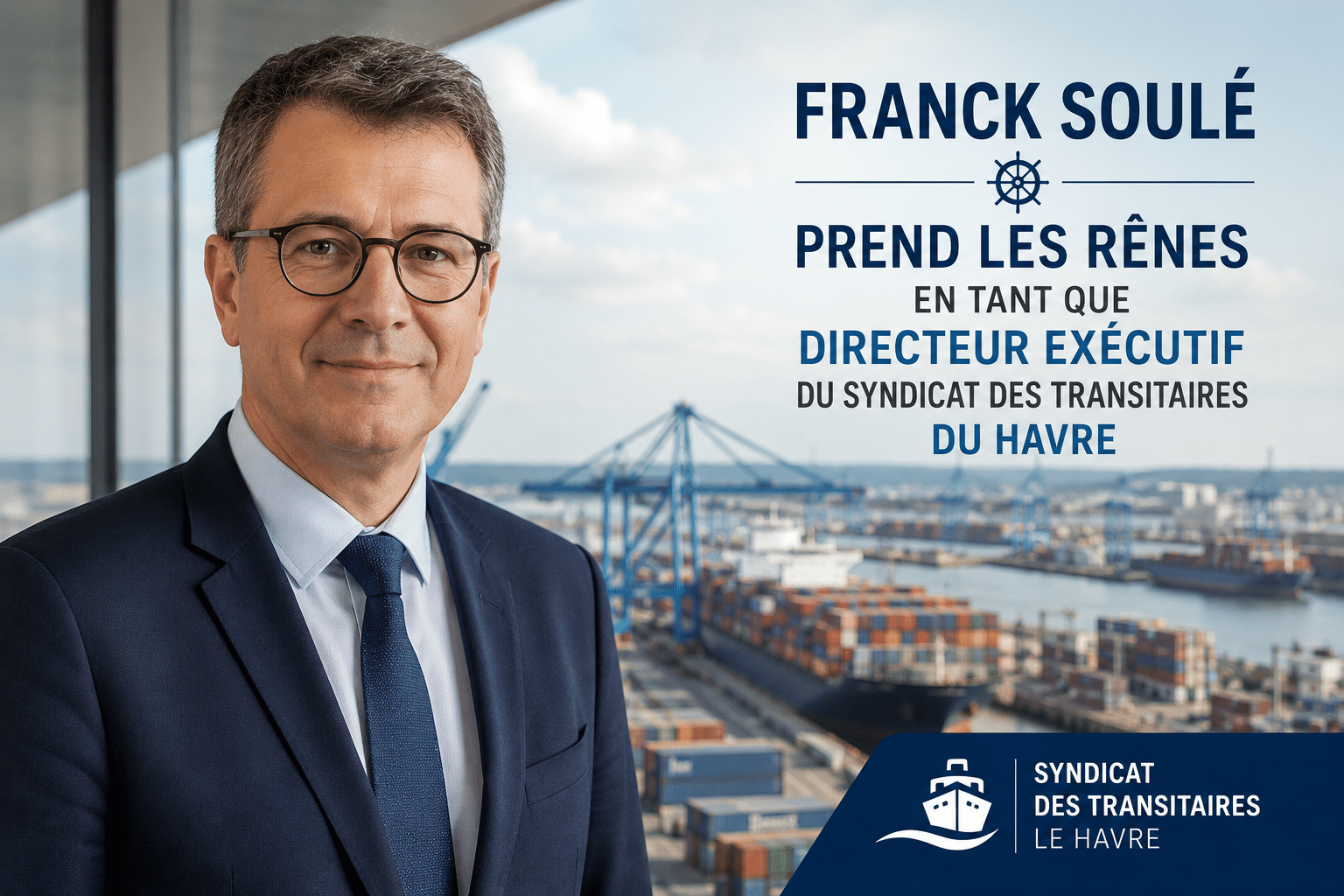 Franck Soulé prend les rênes en tant que directeur exécutif du Syndicat des transitaires du Havre
